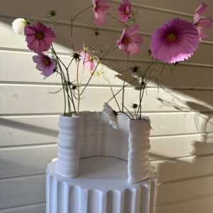 JARRON CERAMICO MEDIA LUNA BLANCO MATE